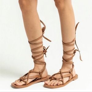 Free People positano wrap sandals, size 37. Great pre-owned condition